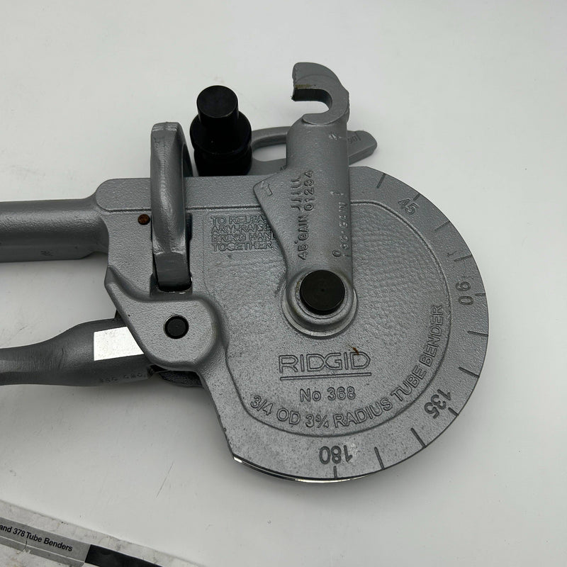 Rigid 35175 Geared Ratchet Tube and Pipe Bender 368 3/4 Tubing Outside Diameter