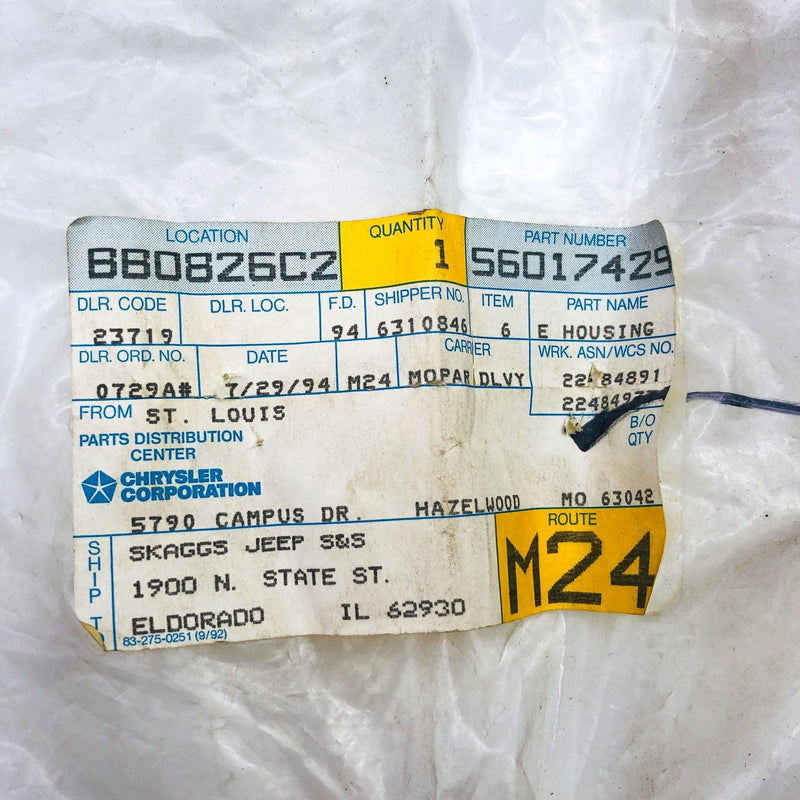 Mopar 56017429 Power Distribution Center Housing Wiring OEM NOS 1991-93 Jeep 12
