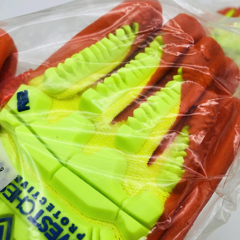 PIP HVY710HSNFB Work Glove Sz Small Hi Vis Yellow Oran Nitrile Foam HPPE 3 Pairs 6