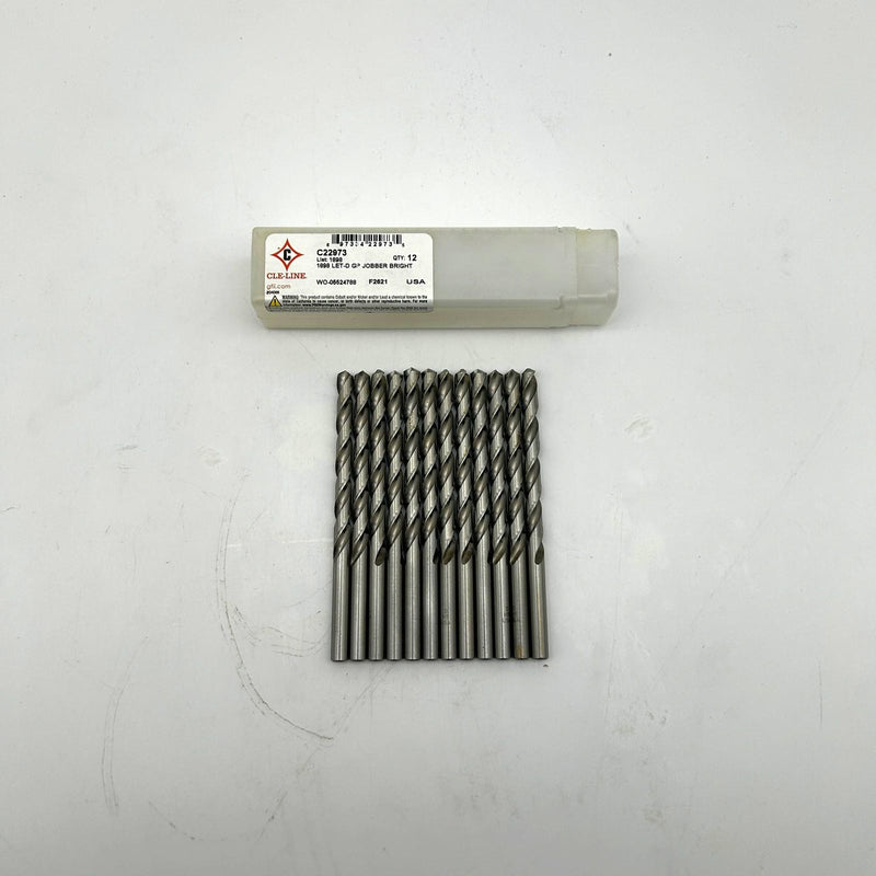 12pk Cle-Line C22973 Jobber Drill Bit 1898 LET-D HSS Bright 2 Flutes 5XD Radial 8