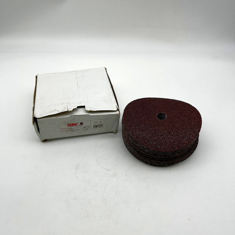 CGW Abrasives 48031 Resin Fiber Disc ML2111 7" x 7/8" Type C 24 Grit Pk of 25