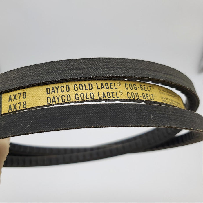 Dayco AX78 Belt Gold Label 1/2" Width 80" Length Cogged V-Belt 3