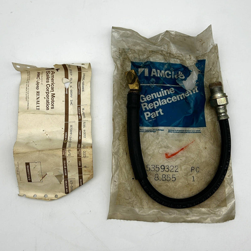AMC Jeep 5359322 Brake Hose To Caliper OEM New Old Stock NOS Open 1