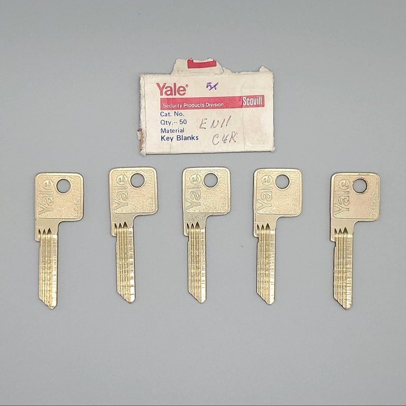 5x Yale EN11 Key Blanks C4R Keyway Nickel Silver 6 Pin NOS 3
