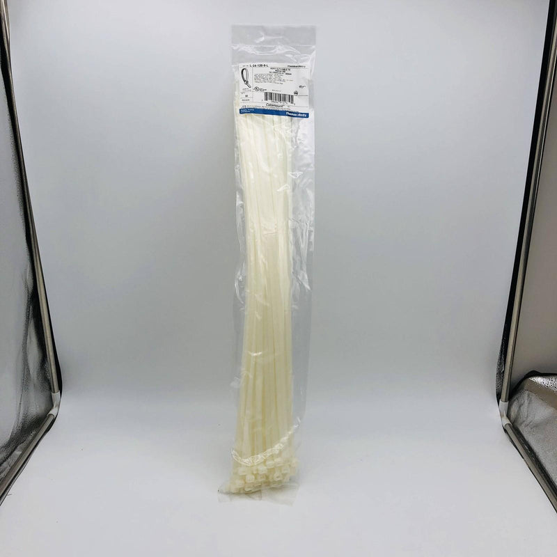 Thomas & Betts L-24-120-9-L Cable Ties 24" Ivory Natural Nylon 120Lb 50/Bag 7