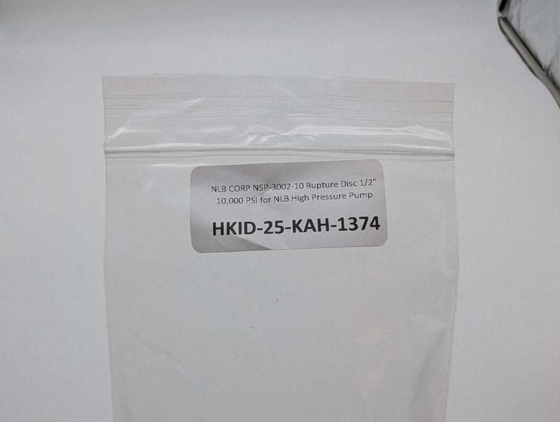 NLB CORP NSP-3002-10 Rupture Disc 1/2" 10,000 PSI for NLB High Pressure Pump 3