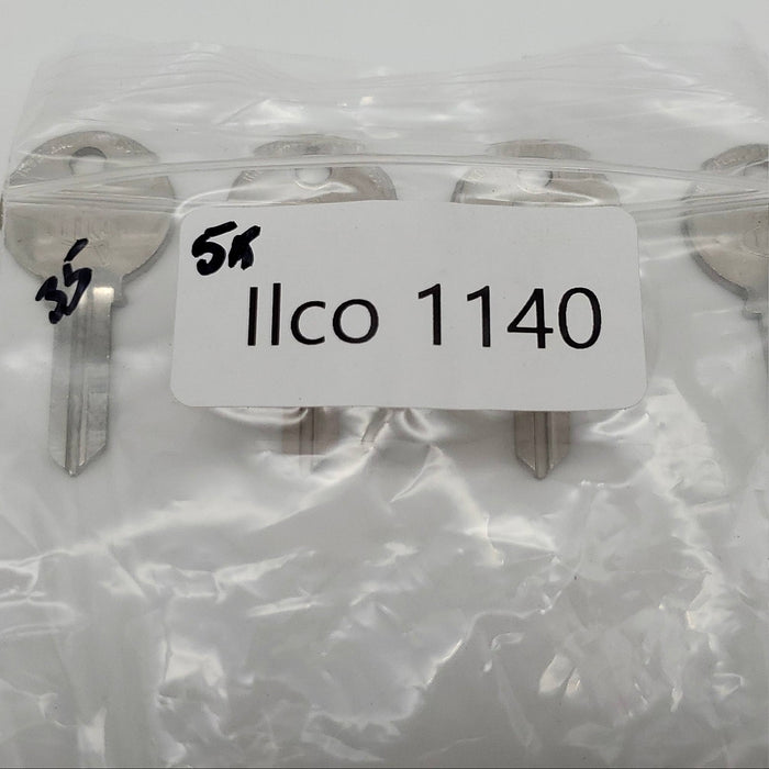 5x Ilco 1140 Padlock Key Blanks for Reese Padlocks Nickel Plated 4