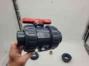 Asahi AV 1605-010 2" Ball Valve Type 21 True Union PVC EPDM Seals 230 Psi 3
