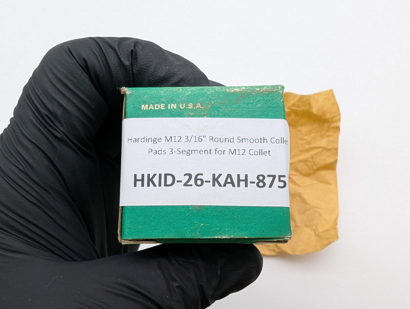 Hardinge M12 3/16" Round Smooth Collet Pads 3-Segment for M12 Collet