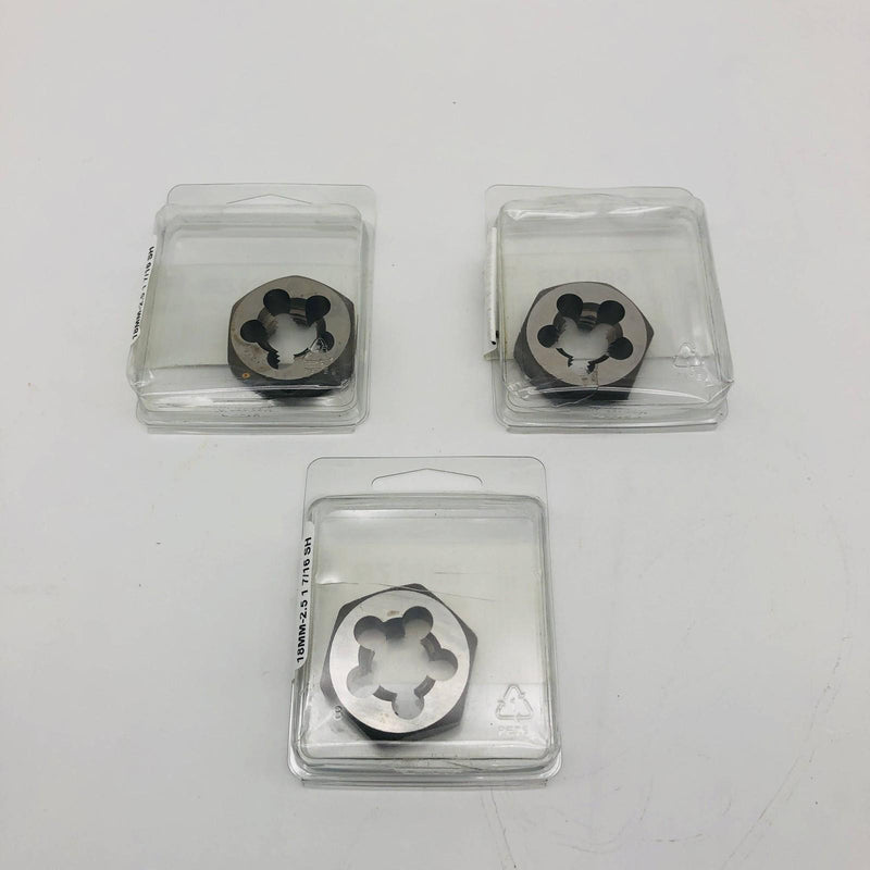 Irwin Hanson 6961ZR Metric Die 18MM-2.5 1-7/16 Shank Lot of 3 5
