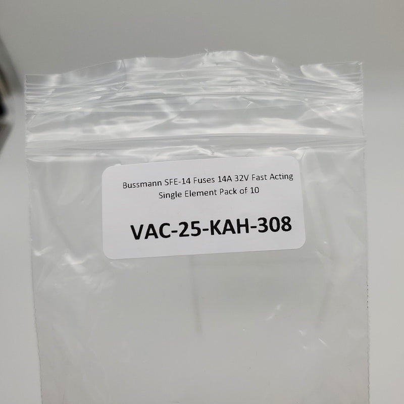Bussmann SFE-14 Fuses 14A 32V Fast Acting Single Element Pack of 10 3