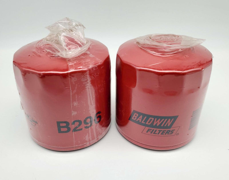 Baldwin B296 Spin-On Oil Filters 5/8"-18 Thread 3-7/8" H 3-11/16" D Pack of 2 1