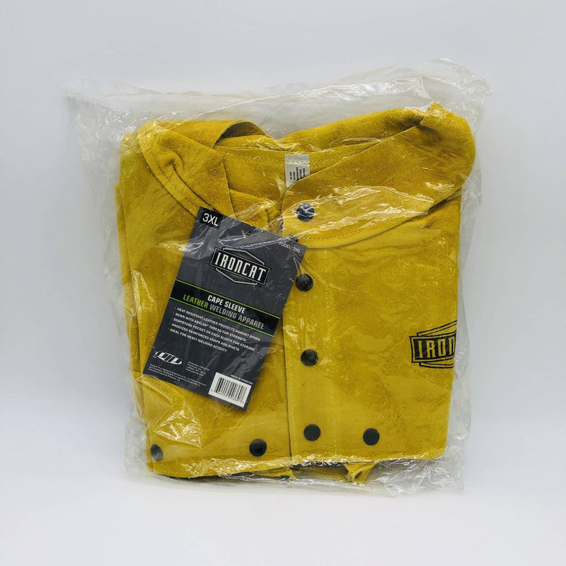 Ironcat 7000 Welding Jacket Cape Sleeve 3XL with Heat Resistance Cowhide Leather 8