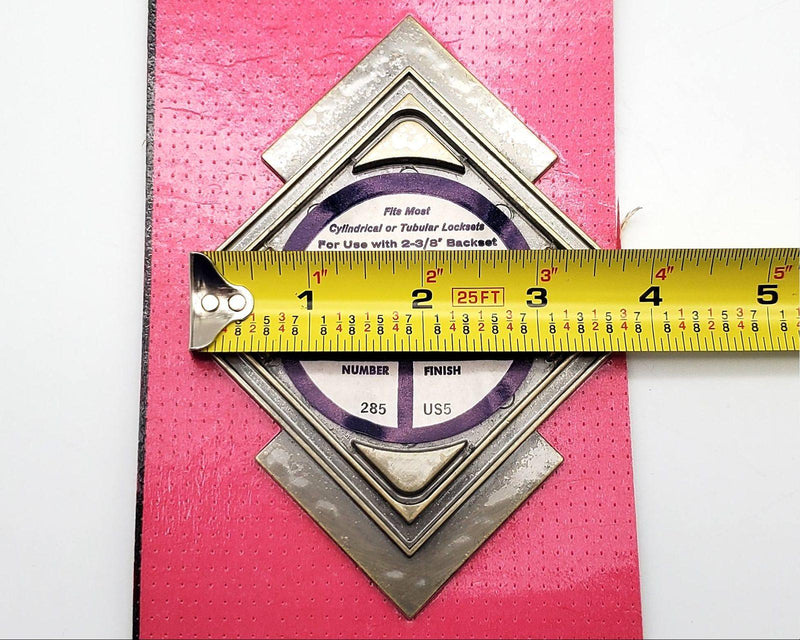 Kwikset Escutcheon Antique Brass Deadbolt or Knob Trim 5-1/4" Outer Diameter NOS 6