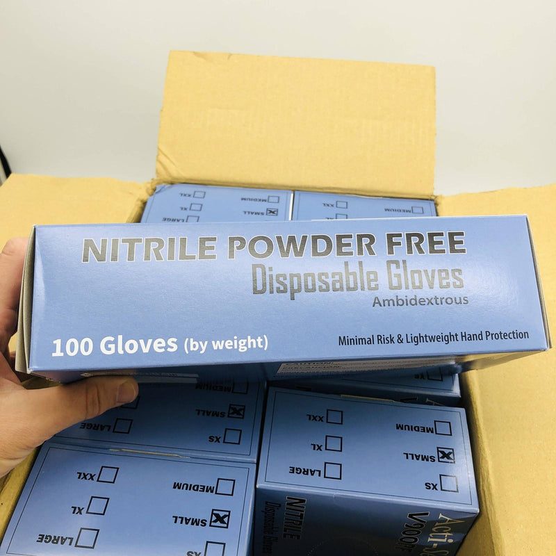 Acti-Seal V900PF Disposable Gloves Nitrile Small Powder Free 4 Mil 1000/Case 6