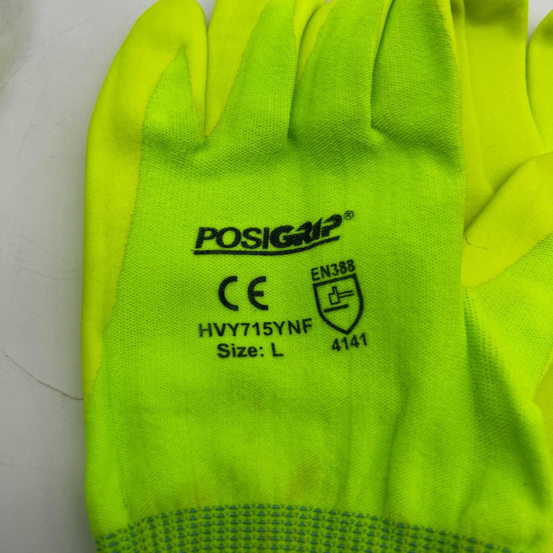 PIP PosiGrip HVY715YNF Cut Resistant Gloves Large Hi-Vis 15 Gauge Yellow 12 Pair 3