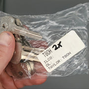 2x Taylor / Ilco T80H Key Blanks Fits Some Vintage Toyota Vehicles Nickel Plated 3