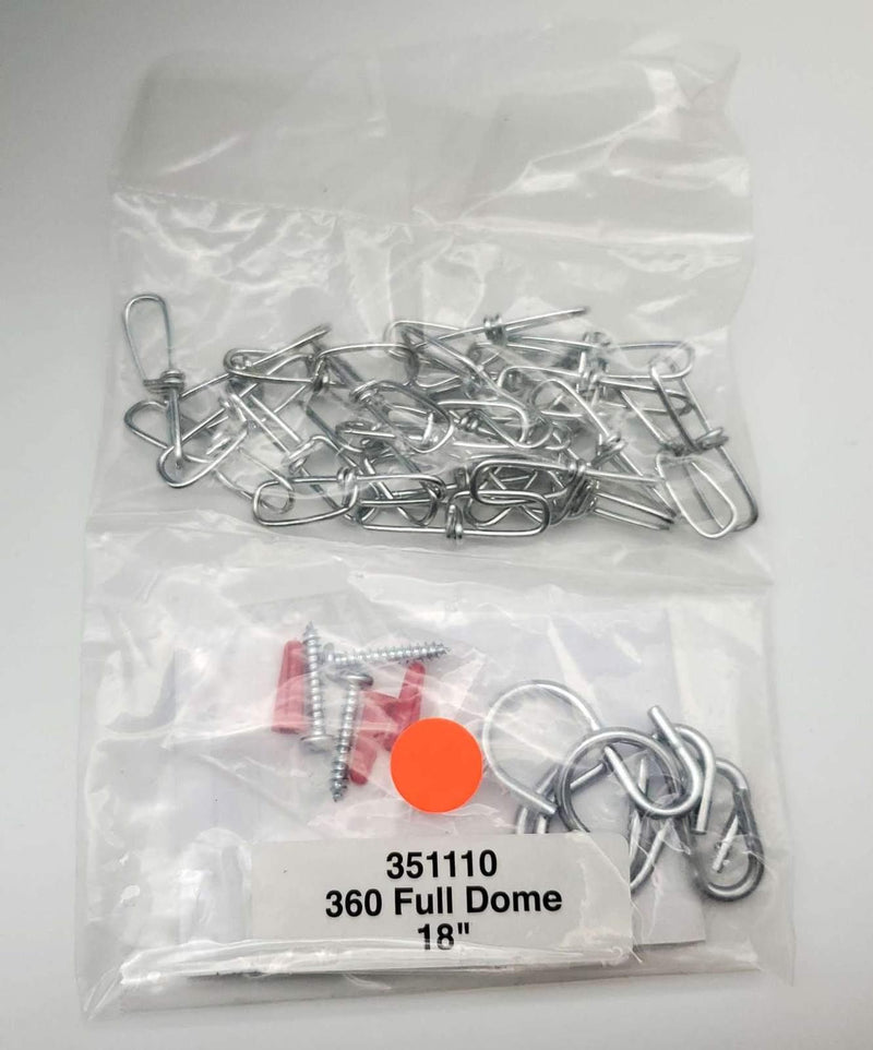 Se-Kure 18" Acrylic Dome Mirror 360 Deg NV360-18 w/ Mounting Hardware 3