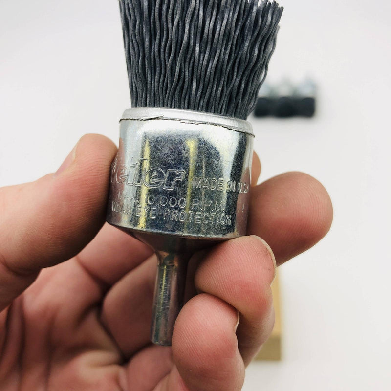 7x Weiler 10155 Nylox End Brush Abrasive 1" .022/320 Grit SC EBA-22 7