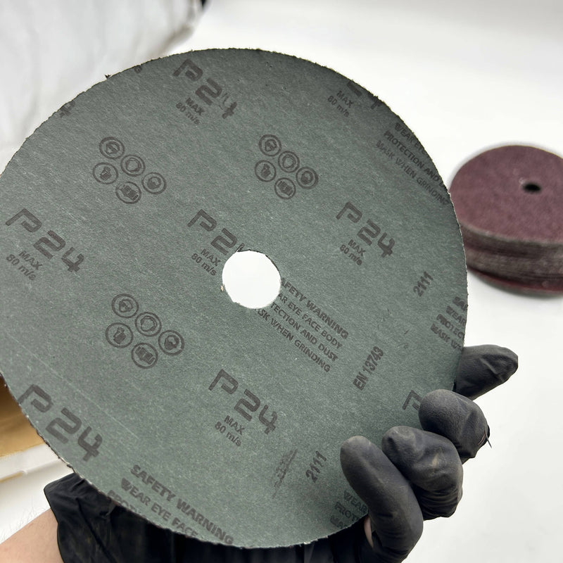 CGW Abrasives 48031 Resin Fiber Disc ML2111 7" x 7/8" Type C 24 Grit Pk of 25
