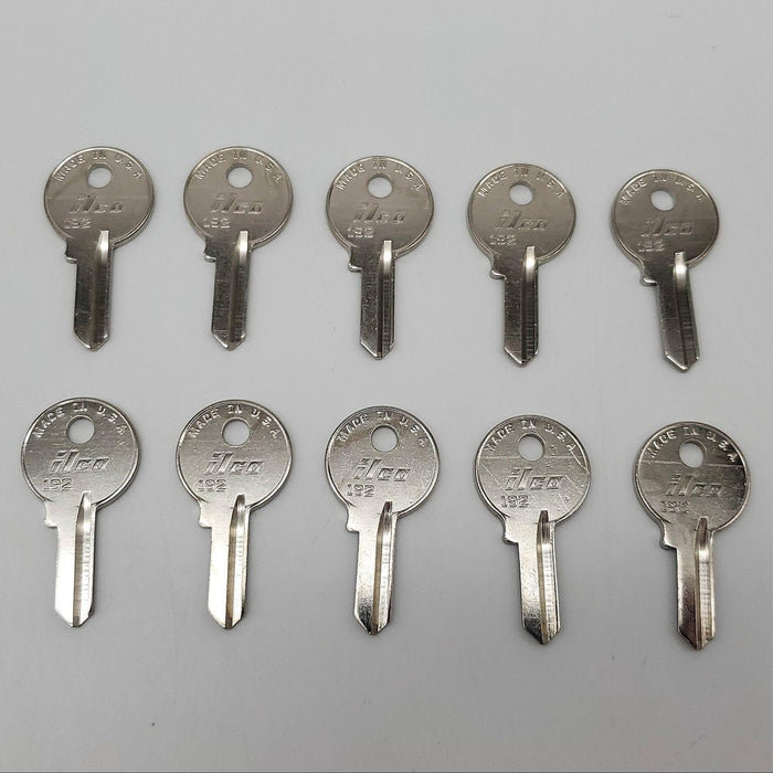 10x Ilco 192 Key Blanks for Some Squire Locks Nickel Plated 3