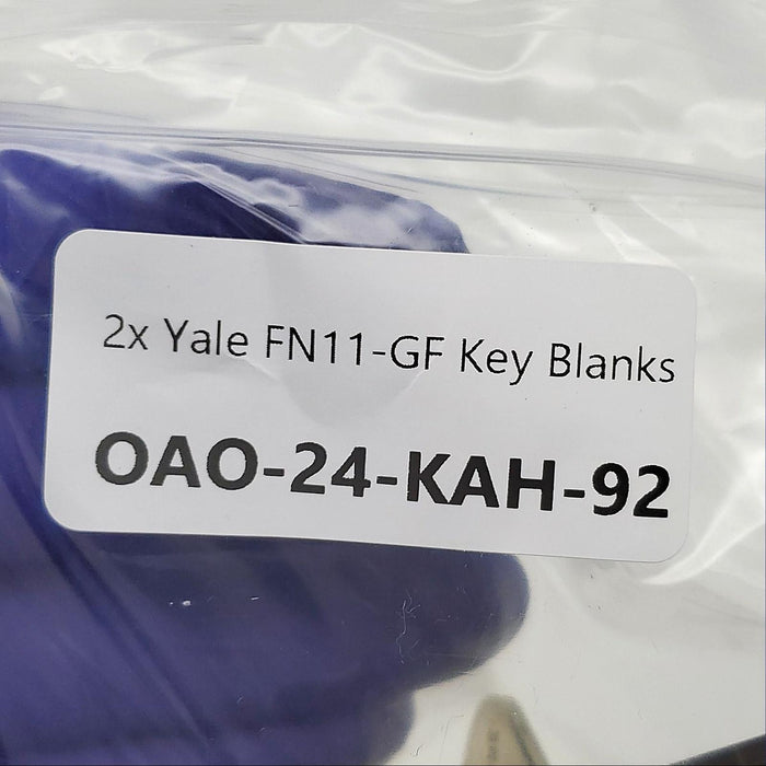 2x Yale FN11-GF Key Blanks GF Keyway 6 Pin Nickel Silver 3