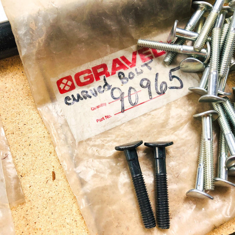 Snapper 90965 Screw Curved Head 1/4C x 1-7/8 OEM NOS Replaced 7090965 Coated Blk 7