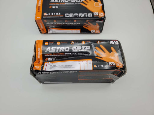 200 Astro Grip Nitrile Exam Gloves XXL Textured Grip Powder Free 66575 Orange 2
