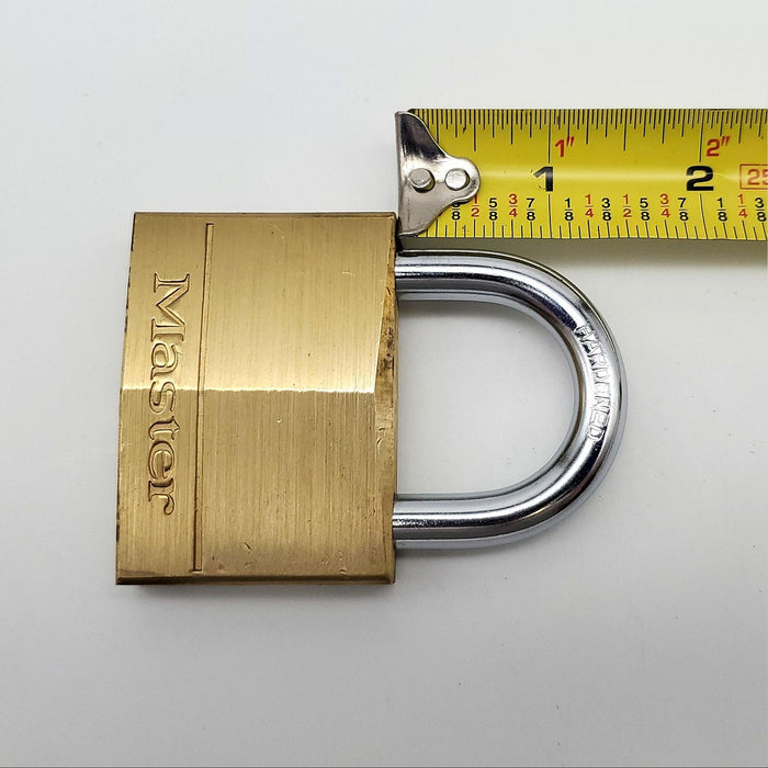 Master Lock No 160-D 1-1/4"L x 0.35"D Shackle 2-3/8"W Brass Body Keyed Alike 9