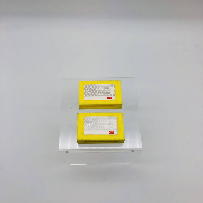 3M 80099 Diamond Hand Lap 2-1/4 x 3-3/4 M40 Mic 6200J Flexible Yellow 2pk 10