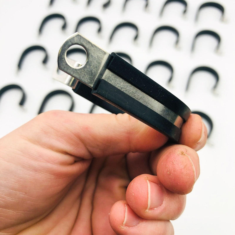 20x Umpco S325SSG24 Cable Clamp 1-1/2" Stainless Steel 1/2" Wide Partial EPDM 5