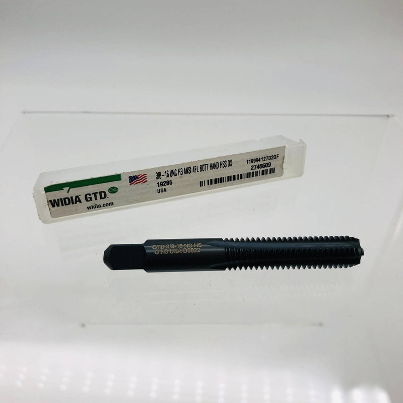 Widia GTD 19285 Straight Flute Tap 3/8-16 Bottoming Right Hand 4 Flutes HSS 11