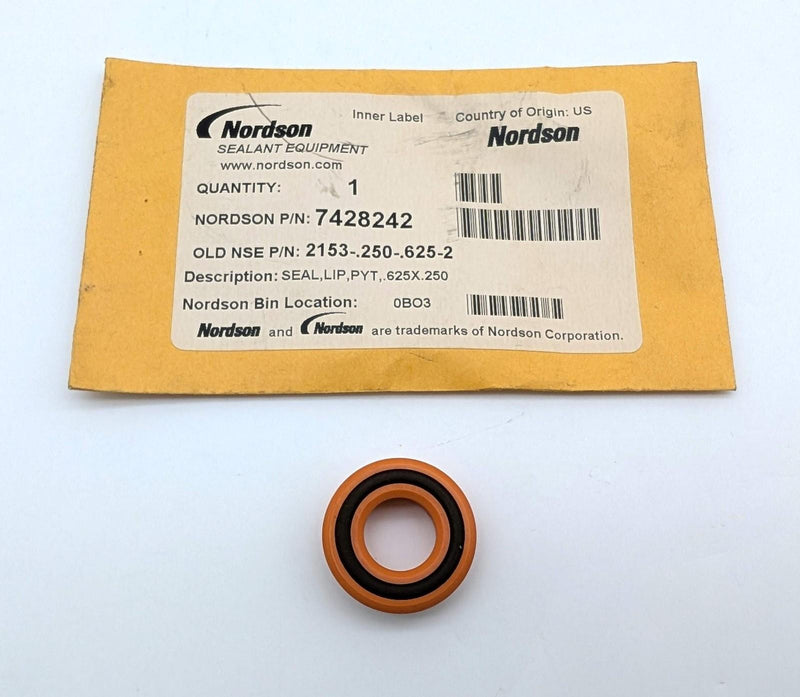 Nordson 7428242 PTFE Lip Seal 0.625" Bore x 0.250" Width OEM Replacement Seal