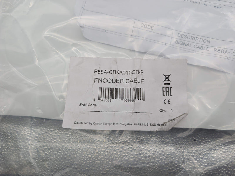 Omron R88A-CRKA010CR-E Servo Motor Encoder Cable 10 Meter Len for G5 Servo Motor