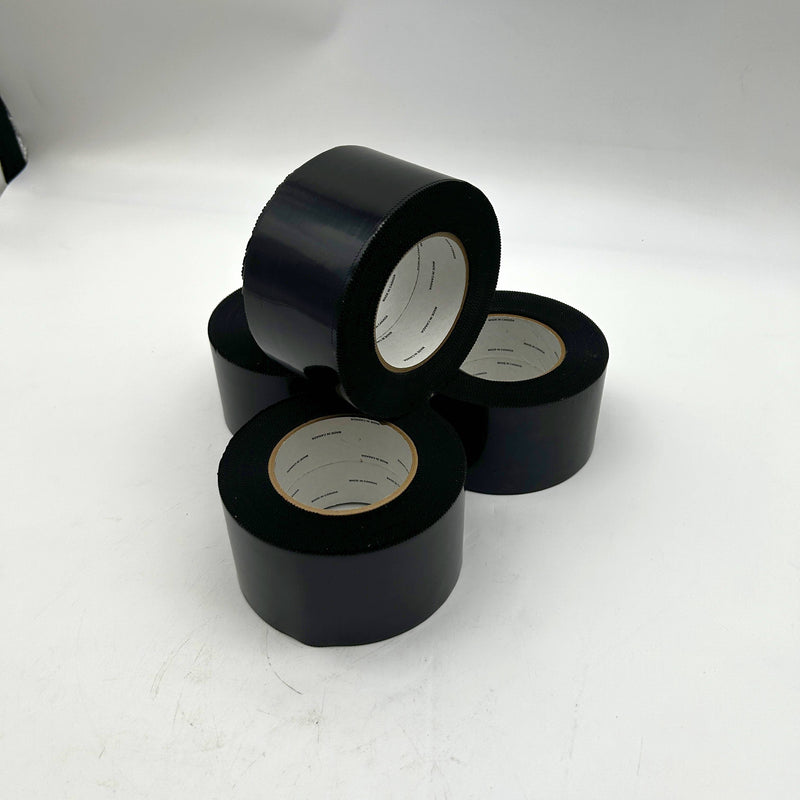 Poly Tape Pinked Edges 72mm X 55m Black Tape Products 133BK-72X55 166632 4 Rolls
