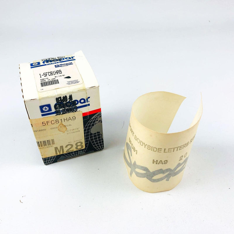 Mopar 5FC81HA9 Decal Sport Bodyside Letters RT/LT OEM NOS Jeep Wrangler 6