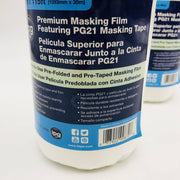 Pre-Taped Masking Film 43" X 115' Clear Intertape IPG 99870 PTHMF w/PG21 2 Rolls 3