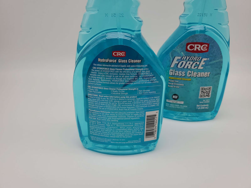 CRC HydroForce Glass Cleaner 14411 Professional Strength 32 Oz Bottle Pack of 2 4