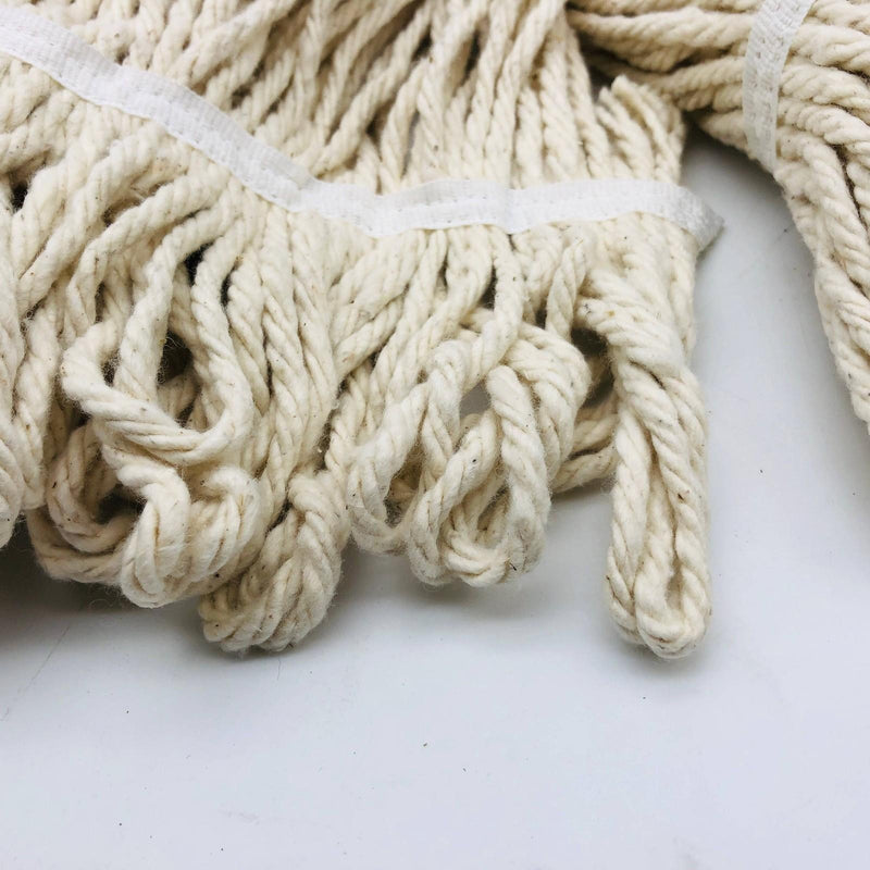 Cotton Mop Head Replacement Screw-On Fits 3/4-5 Acme Looped End 24oz Pack of 6 5