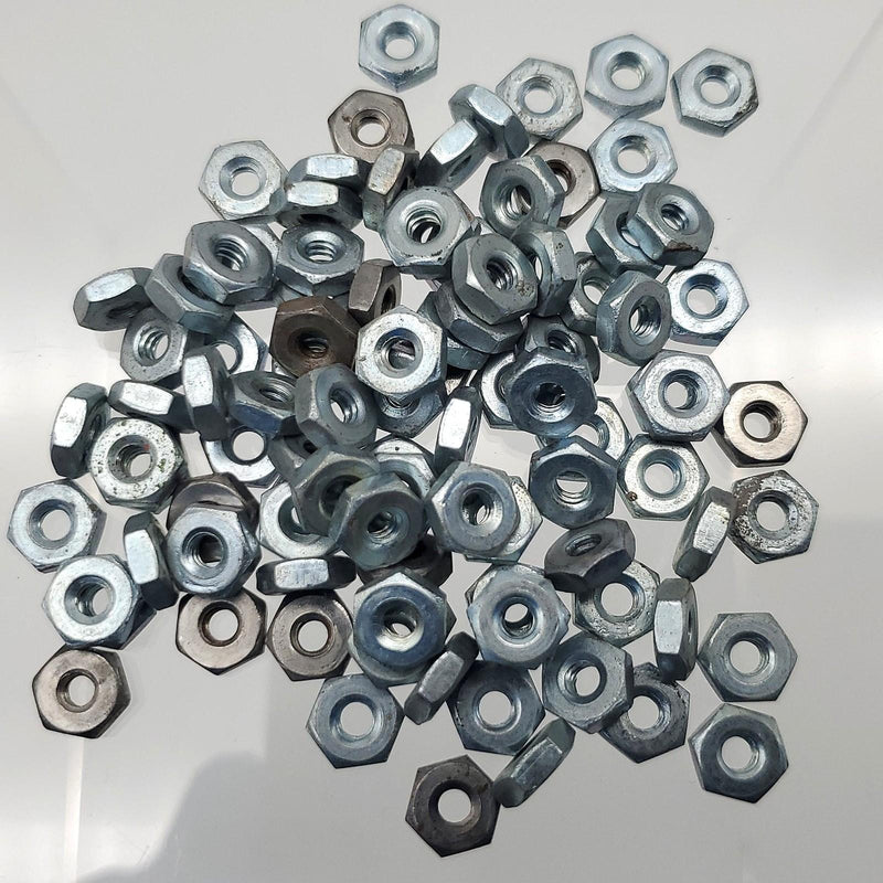 #6-32 Machine Screw Hex Nuts 7/64" Thick Carbon Steel Zinc Finish Pack of 100 1