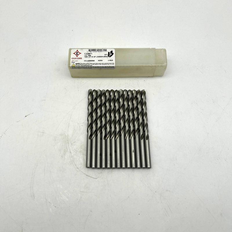 Cle-Line C22971 Jobber Drill Bit Letter B 1898 General Purpose HSS Bright 13pk