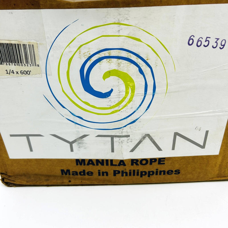 Tytan MN14600 Manila Rope 1/4in X 600ft 3-Strand Twisted 54 lb Load Natural 2