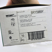 Bryant BRY5969Y Nylon Connector 15A 125V NFMA 5-15R 2 Pole 3 Wire Grounding 10pk 2