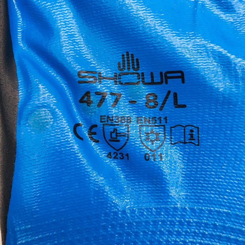 Showa 477 Work Glove Size 8/Large Insulated Dual Foam Nitrile Coated 6 Pairs 2