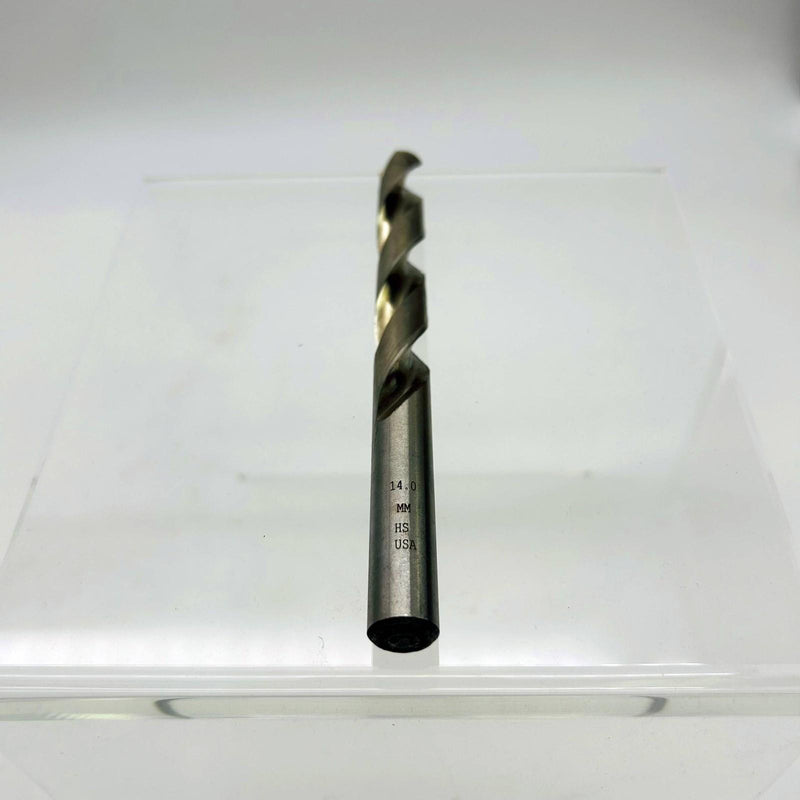 Cle-Line C62914 Metric Jobber Length Drill Bit 14MM 1898 HSS Bright 118 Pt NoPkg 9