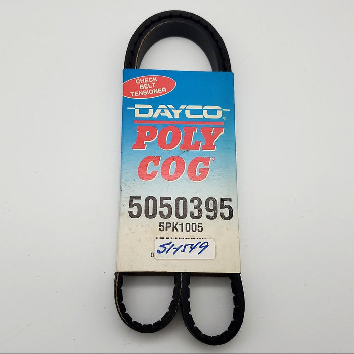 Dayco 5050395 Serpentine Belt 0.68" Width 39.5" Length 5 Rib Poly Cog 1