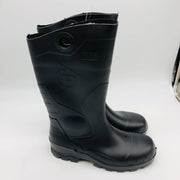 Dunlop 86775 Rubber Rain Boots Men 11/Women 13 Plain Toe Black 14in Lightweight 6