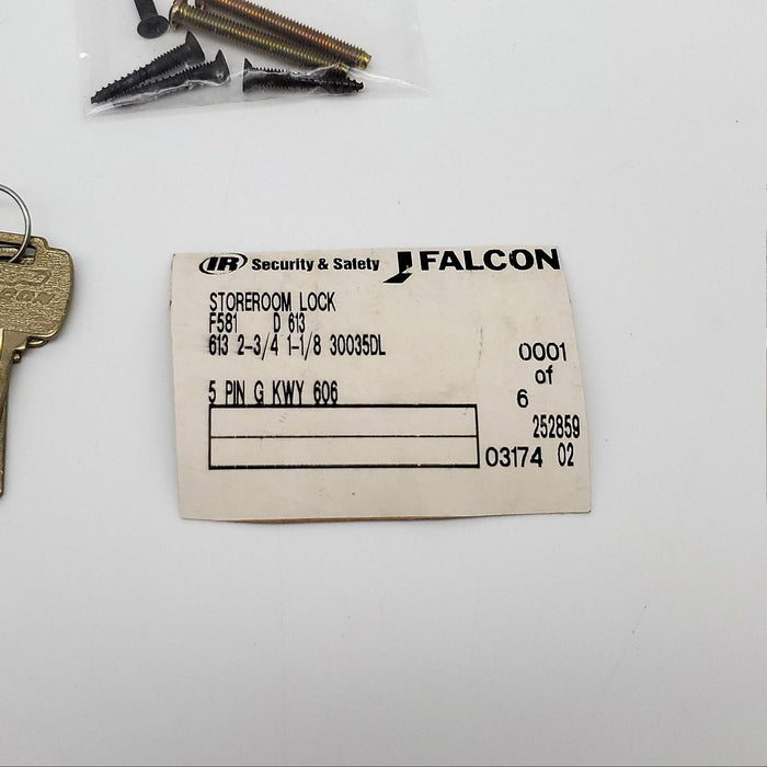 Falcon Door Lever Storeroom Lock Oiled Bronze 2-3/4" Backset F581 NOS 3