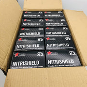MCR 6062 Nitrile Gloves 2XL NitriShield Stealth 6 mil Pwdr Free Blck 10 box/case 3