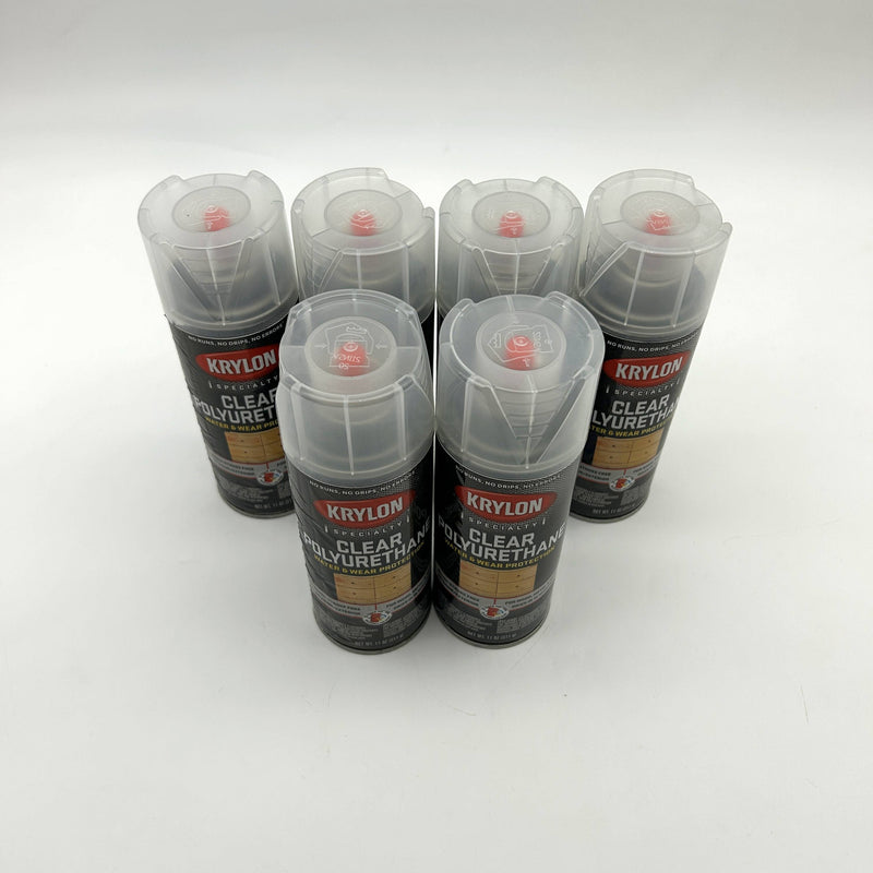 Krylon K07005777 Clear Polyurethane Spray Gloss Finish 11oz Can 6pk/Case